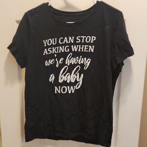Black Graphic T-Shirt Maternity